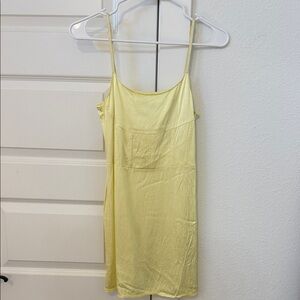 Zara Light Yellow Satin Dress